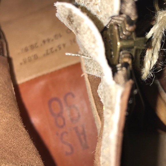 NWT A.S. 98 x FREE PEOPLE. DISTRESSED MOTO BOOTS - Picture 7 of 8